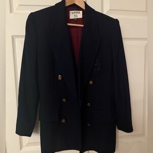 Kasper Classic Blazer with Gold Accents